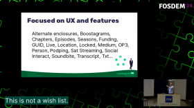 This is not a wish list. This exists. This works. #fosdem by Castopod's channel