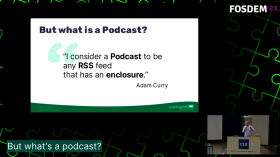 What is a podcast? #fosdem by Castopod's channel